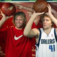 Les sportifs en statue de cire