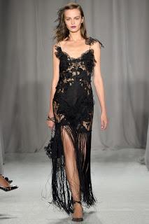 robe haute couture dentelle noir satin perles soie mousseline vanessa lekpa Georgina Chapman et Keren Craig