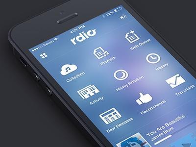 Rdio sur iPhone, sur la même ligne qu'iTunes Radio...