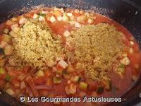 Plat complet aux courgettes, boulgour et tofu