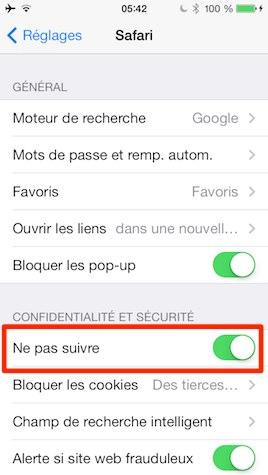 iphone ios 7 safari ne pas suivre iOS 7   Safari : les nouvelles fonctionnalités