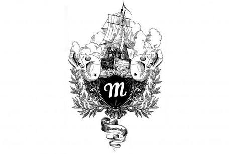 logo dessin t-shirt collection hive 2013 inspiration bateaux noir et blanc