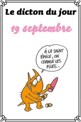 Le Dicton du jour.19 septembre