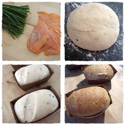 Egg boats truite fumée & ciboulette pour le défi boulange