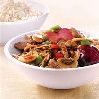 Boeuf aux prunes et champignons