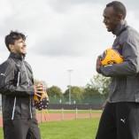 Usain Bolt prépare Sergio Agüero avant le choc Man United/Man City Usain Bolt prépare Sergio Agüero avant le choc Man United/Man City