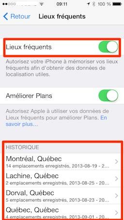 ios 7 reglages localisation 6 1 iOS 7: savez vous que votre iPhone ou iPad enregistre tous les lieux que vous visitez?