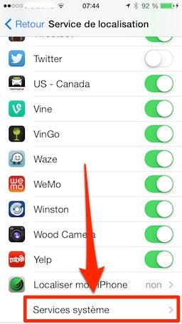 ios 7 reglages localisation 3 iOS 7: savez vous que votre iPhone ou iPad enregistre tous les lieux que vous visitez?
