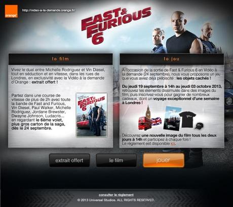 Concours Fast & Furious 6