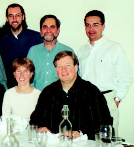 Brian J. Robb, Steve Sansweet, Patrice Girod, Lynne Hale and Jim Ward, in Sydney Australia, in 2003, during the filming of Star Wars: Episode III Revenge of the Sith. Photo © Patrice Girod