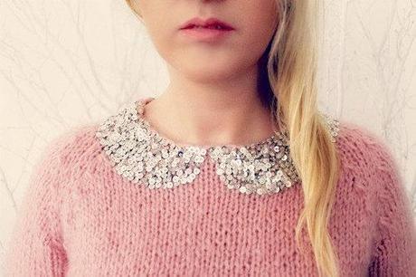 Sequined Hand Knitted Sweater by LoveandKnit on Etsy