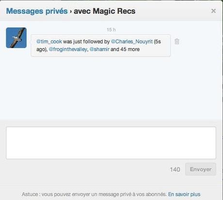 twitter suggestions0magic recs MagicRecs vous transmet des recommandations personnalisées de comptes à suivre sur Twitter
