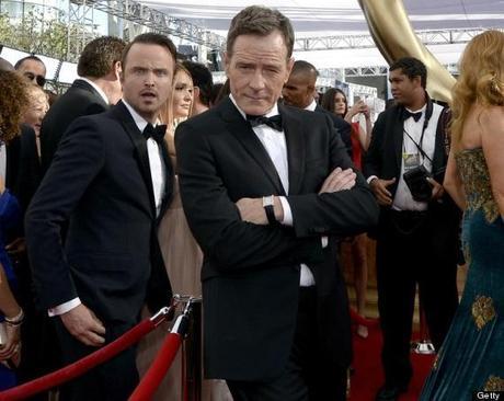 65th Annual Primetime Emmy Awards - Arrivals - Bryan Cranston & Aaron Paul