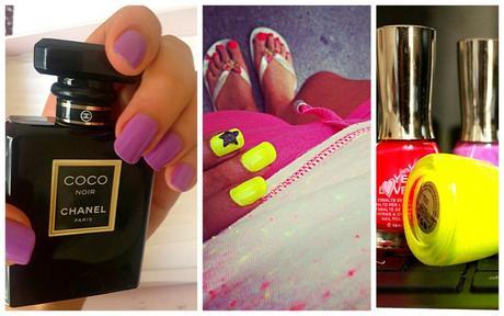 vernis, yeslove, jaune fluo, violet parme, swatch, chanel