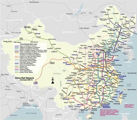 Les voies ferroviaires chinoises