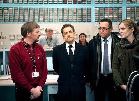 France's President Nicolas Sarkozy visits the nuclear power plant in Fessenheim