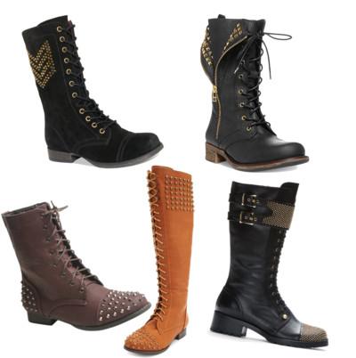 Military boots studded