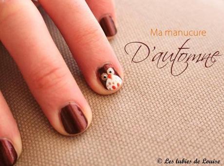 manucure d'automne hibou OPI - Les lubies de Louise (titre)