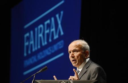 Fairfax Financial Holdings Ltd. Chairman and CEO Watsa speaks during the company's annual meeting in Toronto