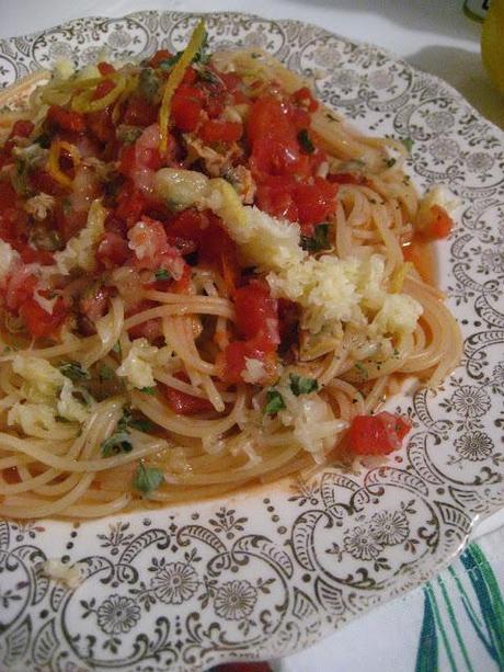 Spaghettinis en sauce aux palourdes citronnée