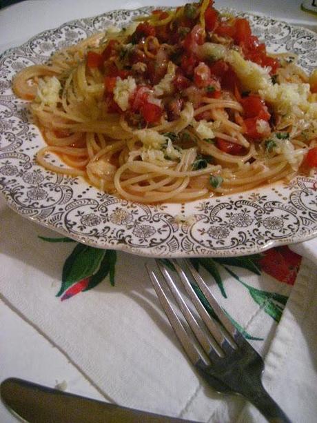 Spaghettinis en sauce aux palourdes citronnée