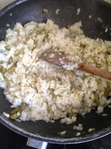 Risotto chèvre et asperges... Quand l'été n'en finit plus...