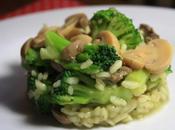 Risotto brocolis, champignons pesto