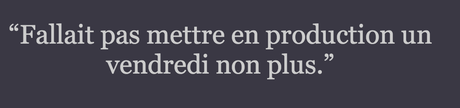 Découvrez les excuses Dev