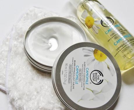 The body shop, démaquillant, camomille, baume démaquillant, huile démaquillante