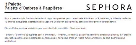 Quand Sephora remonte dans mon estime...