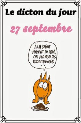 Le Dicton du jour.27  septembre