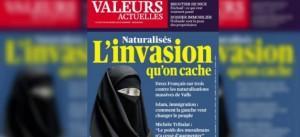 Marianne voilée à la Une de Valeurs Actuelles Marianne voilée à la Une de Valeurs Actuelles