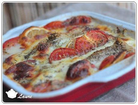 Gratin de poisson à la tomate