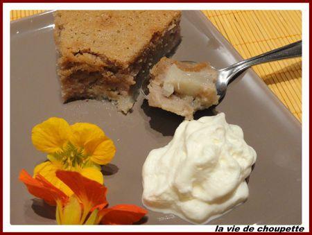 FONDANT AUX POIRES ET A LA CREME DE MARRONS tartine serrano-mozza et fondant poire 015
