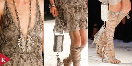 Top 3 Womenswear / Spring 2014 / Milano Fashion Week @CameraModa: Gianfranco Ferré, @Philipp_Plein, @Roberto_Cavalli DETAIL OF LOOK SPRING 2014 READY-TO-WEAR Roberto Cavalli