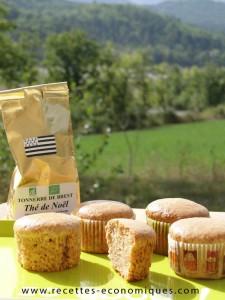 Muffins au thé de Noël : orange et thé noir muffins thé