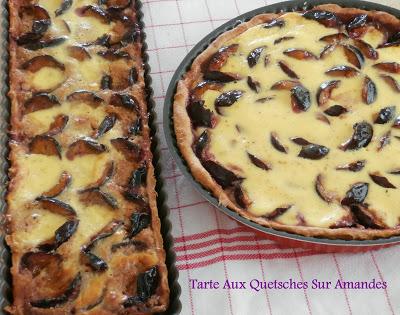 Tarte Aux Quetsches Sur Lit d'Amandes