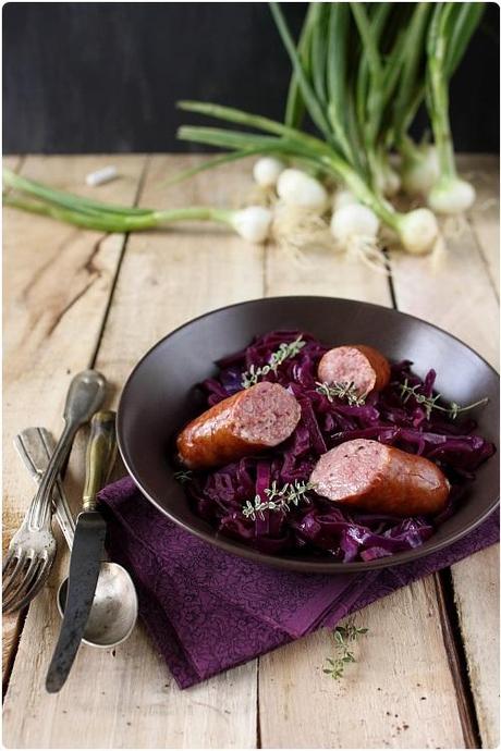 Diots de Savoie au chou rouge