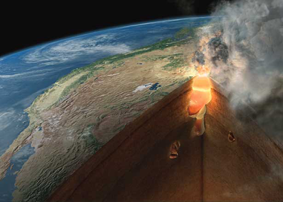 Instabilité interne de la Terre: les volcans