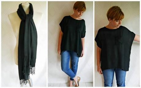 top pashmina Bonne idée : transformez un pashmina en top