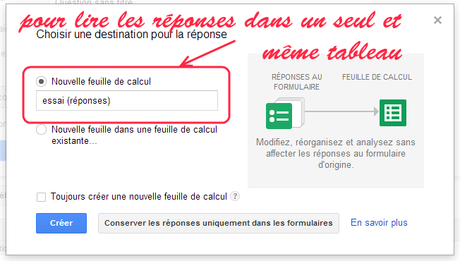 Comment créer un questionnaire en ligne avec Google Drive ? google doc reponse 2