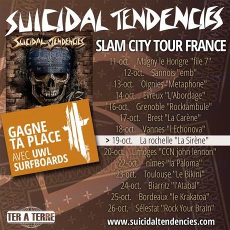 Places de concert de Suicidal Tendencies à GAGNER