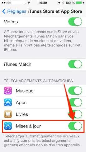 iphone mise a jour automatique application iOS 7 : comment maximiser l’autonomie de votre iPhone ou iPad