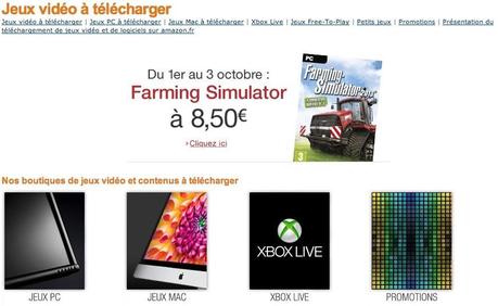 Le site Amazon.fr se lance dans le jeu vidéo version dématérialisée