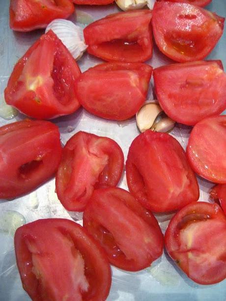 Potage aux tomates rôties