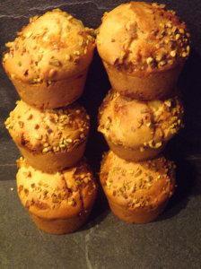 Petits muffins aux Niniches de Quiberon, miel, pain des Flandres