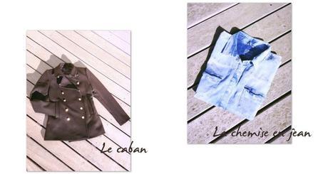 caban marin zara, chemise en jean, denim tendance hiver 2013