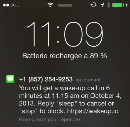 wakeuoio Wakeup.io : programmez des appels pour vous réveiller  
