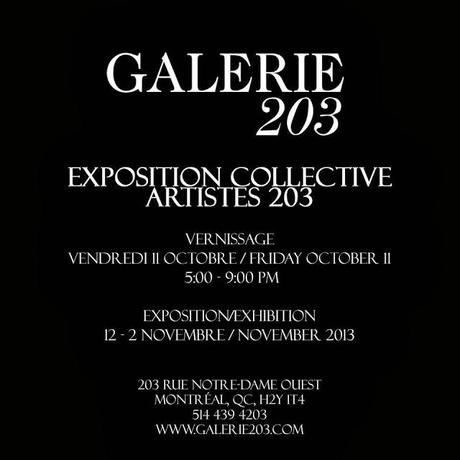 Vernissage Collectif 203 Vendredi 11 Octobre / Friday Oct...