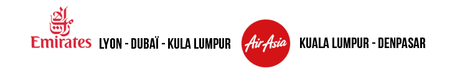 Lyon Bali avec Emirates et Air Asia